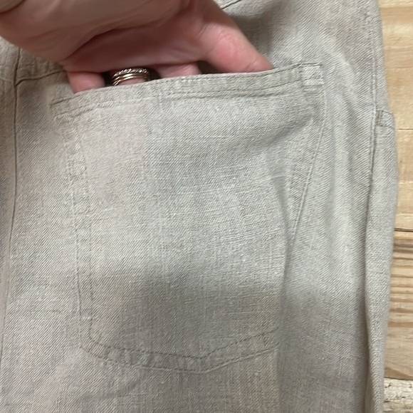 Eddie Bauer size 4 Light Beige Linen Button Down Lightweight A-line Maxi Skirt - Picture 10 of 12